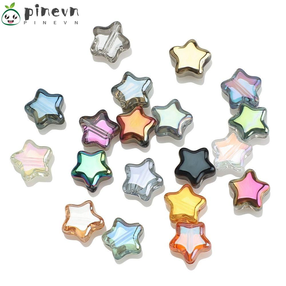 Set 200 Hạt Xỏ Lỗ Hình Ngôi Sao 8mm Dùng Để Làm Đồ Trang Sức Thủ Công