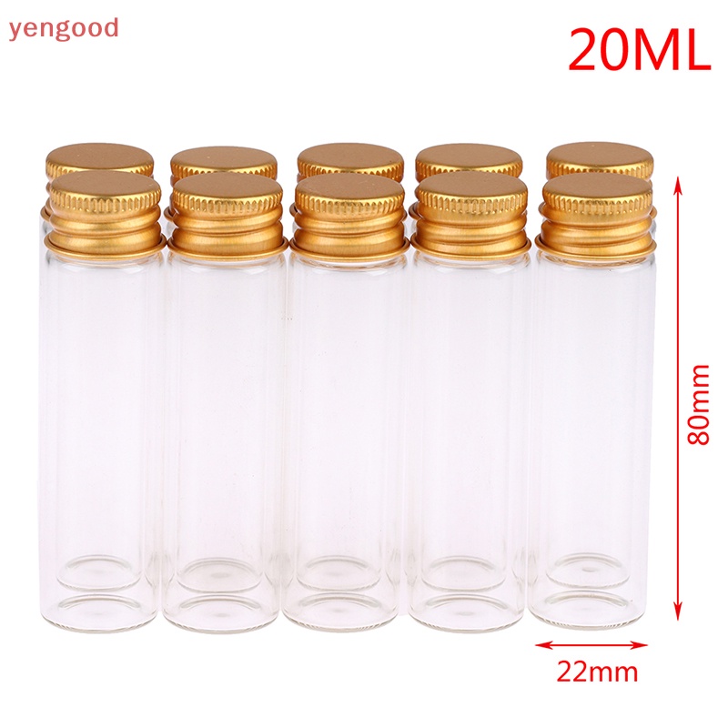 Set 10 Lọ Thủy Tinh Đựng Điều Ước 5 / 7 / 10 / 14 / 18 / 20ML Tiện Dụng