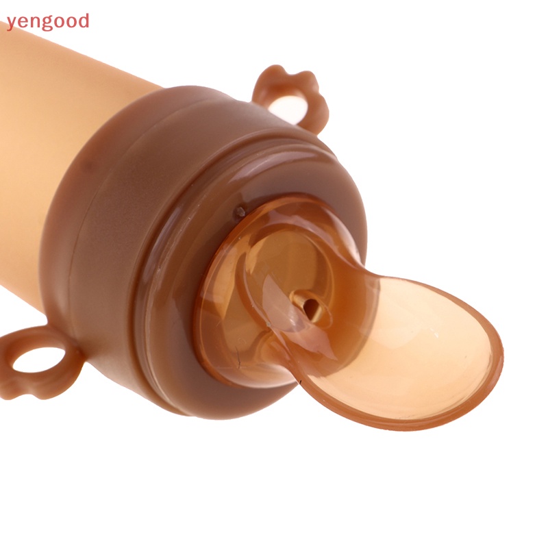 Bình Sữa Kèm Muỗng Bằng Silicone Tiện Dụng Dành Cho Trẻ Nhỏ