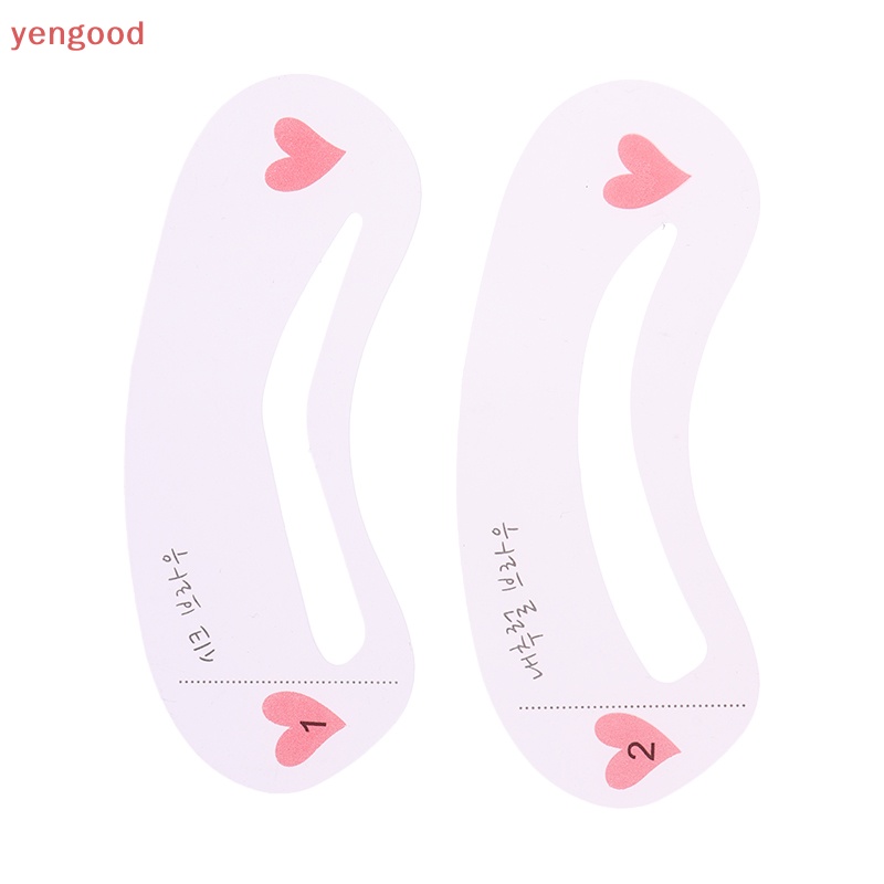 (YGD) 10 Túi 3 Phong Cách Khuôn Thẻ Vẽ Lông Mày Có Thể Tái Sử Dụng