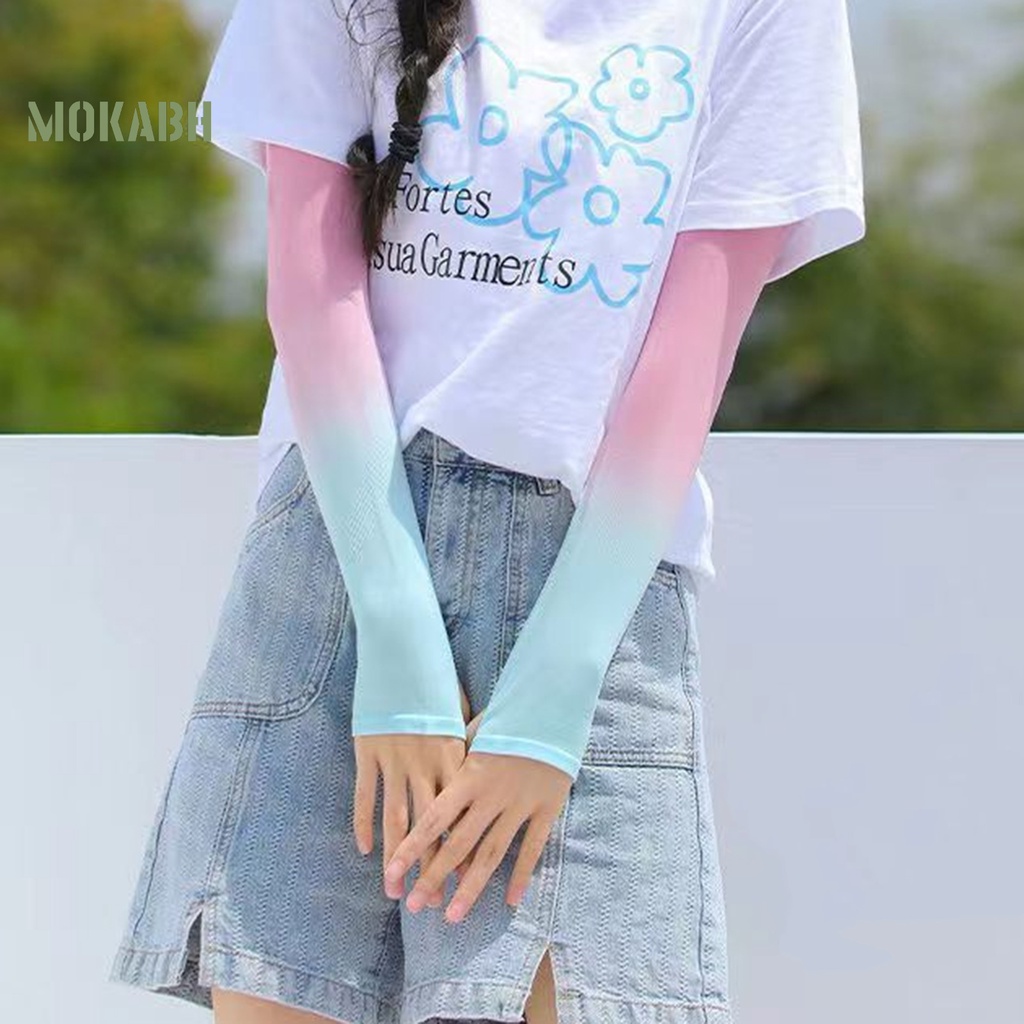 1 Cặp Ống Tay Áo Chống Tia UV Nhanh Khô Màu Gradient Thời Trang Mùa Hè Cho Nam Và Nữ