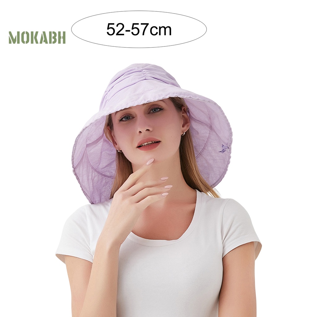 Nón Vành Tròn Chống Tia UV Màu Sắc Xinh Xắn Có Thể Gấp Gọn Dành Cho Nữ