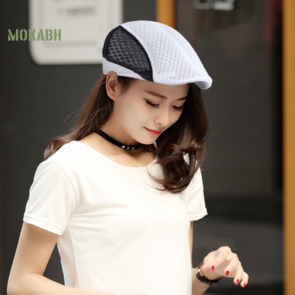 [Mok] Mũ Nồi Chống Nắng Mềm Mỏng Thoáng Khí Màu Tương Phản Có Thể Giặt Được Cho Nam Giới