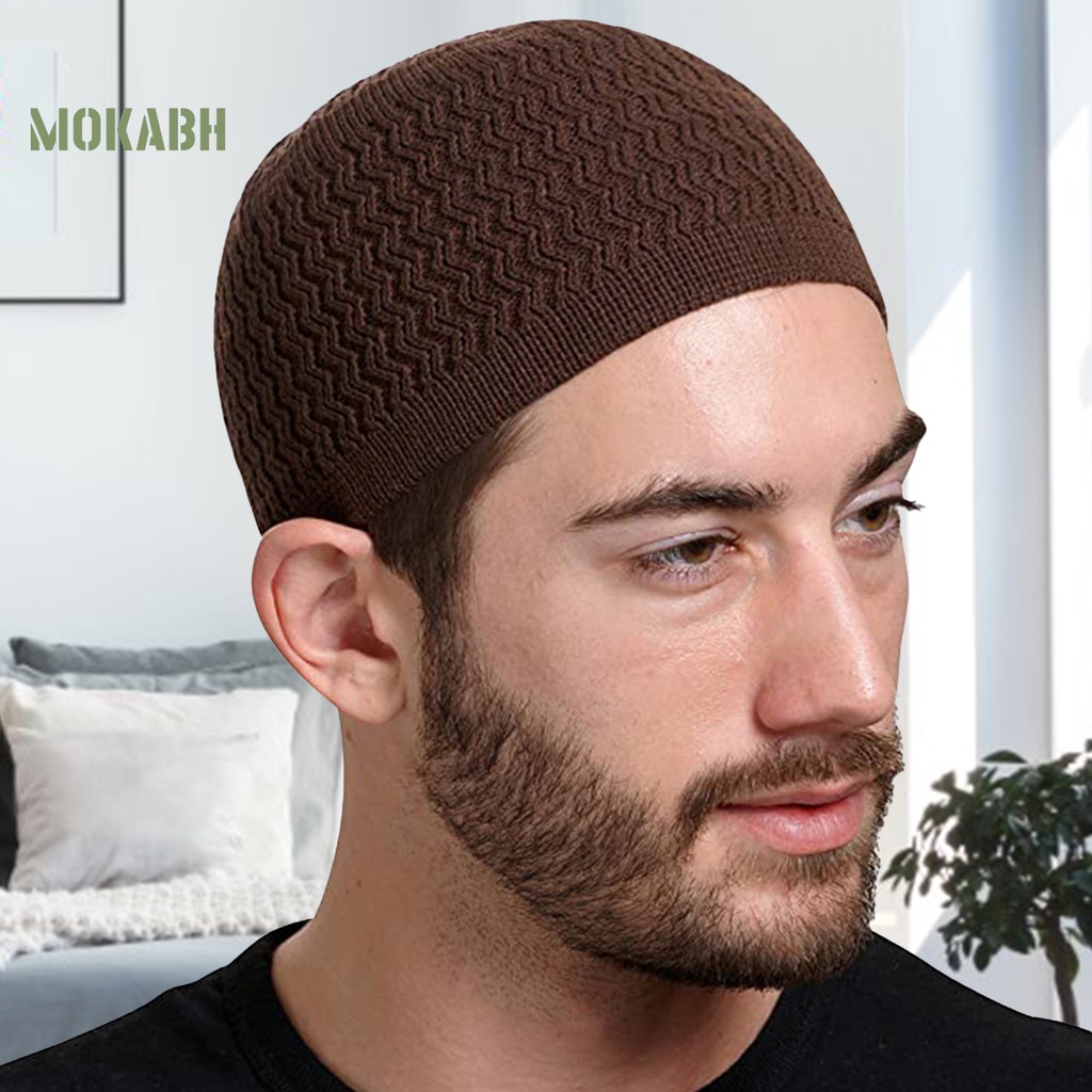 [Mok Abh] Mũ Len Tròn Họa Tiết Gợn Sóng Truyền Thống Cổ Điển Cho Nam Và Nữ