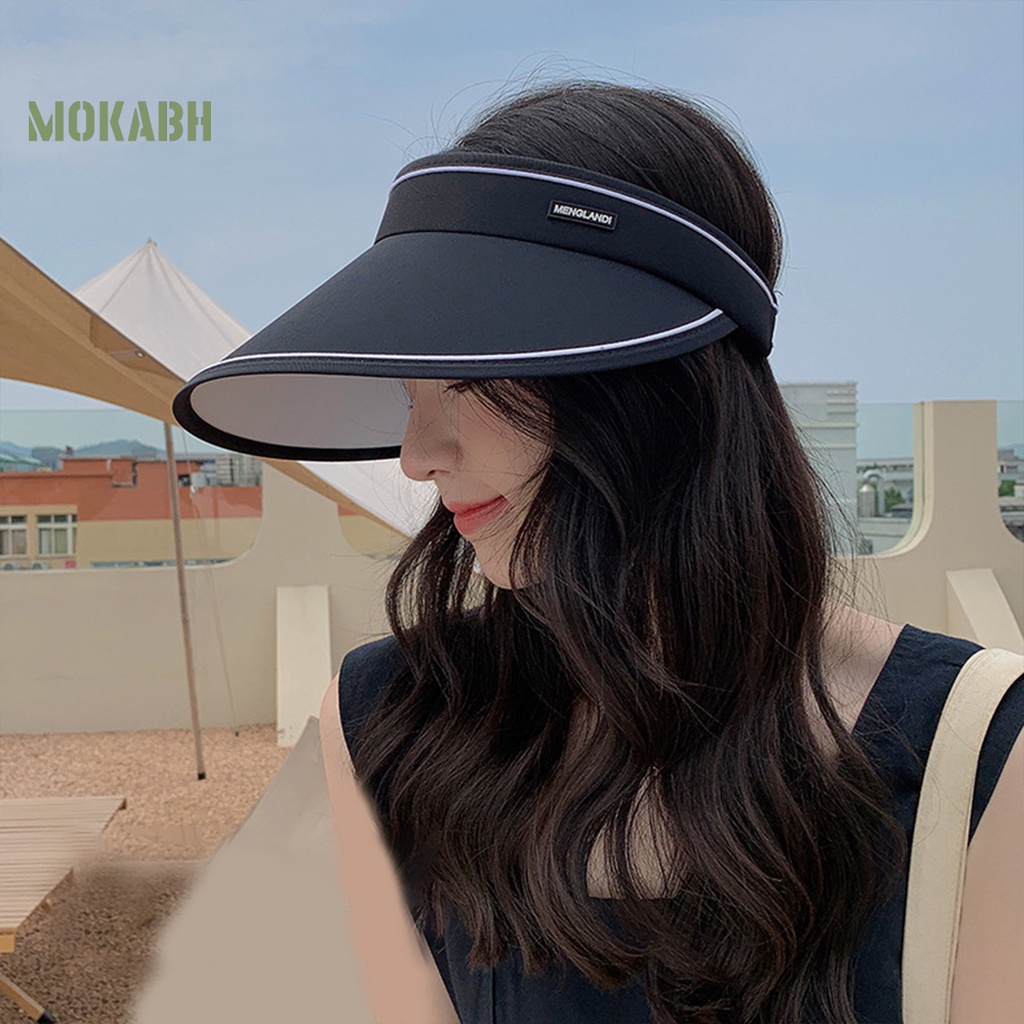 Abh Mũ Lưỡi Trai Hở Chóp Co Giãn In Logo Chữ Thời Trang Cho Nữ