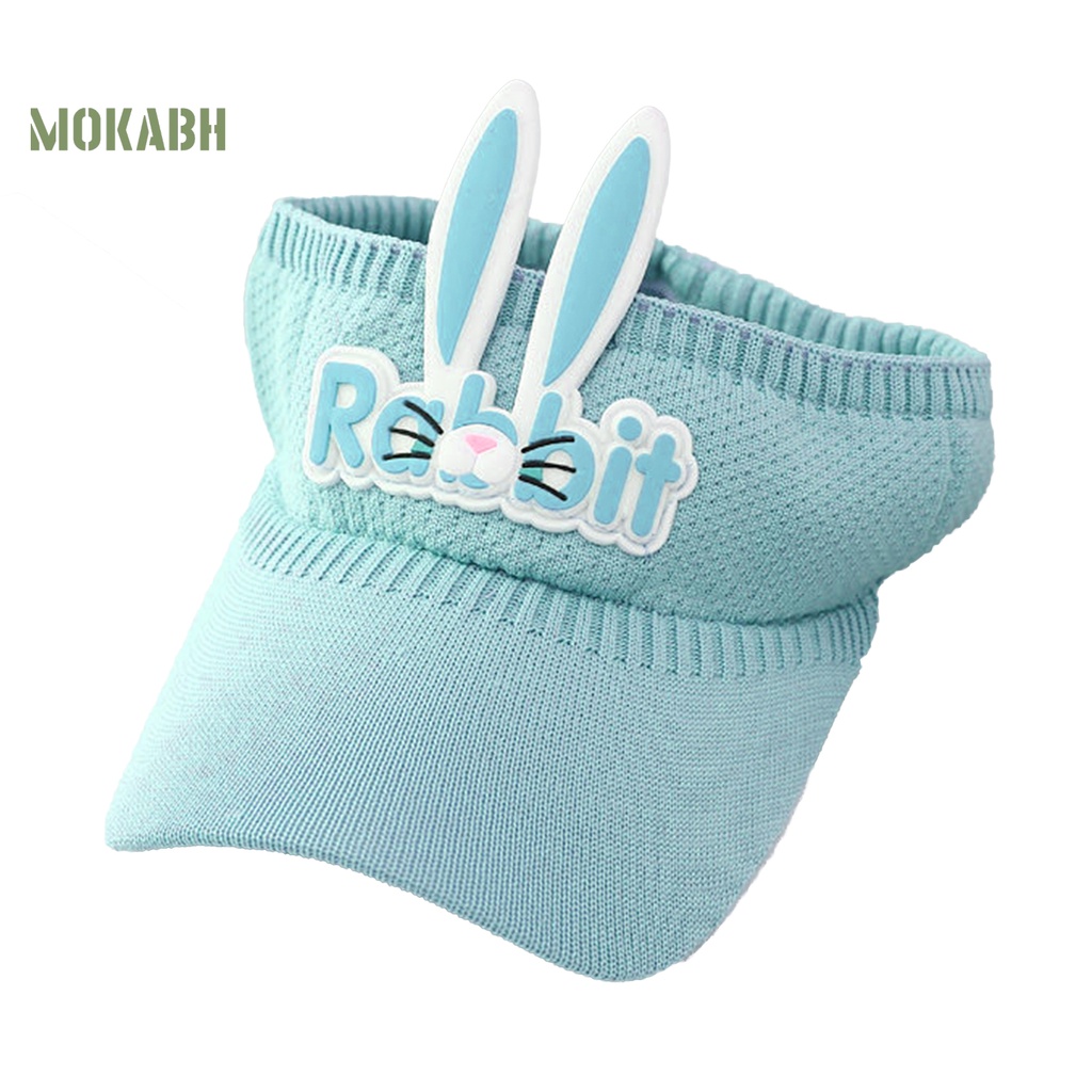 Mũ Lưỡi Trai Hở Chóp Bằng Polyester Họa Tiết Tai Thỏ 3D Dễ Thương Thời Trang Mùa Hè Cho Bé