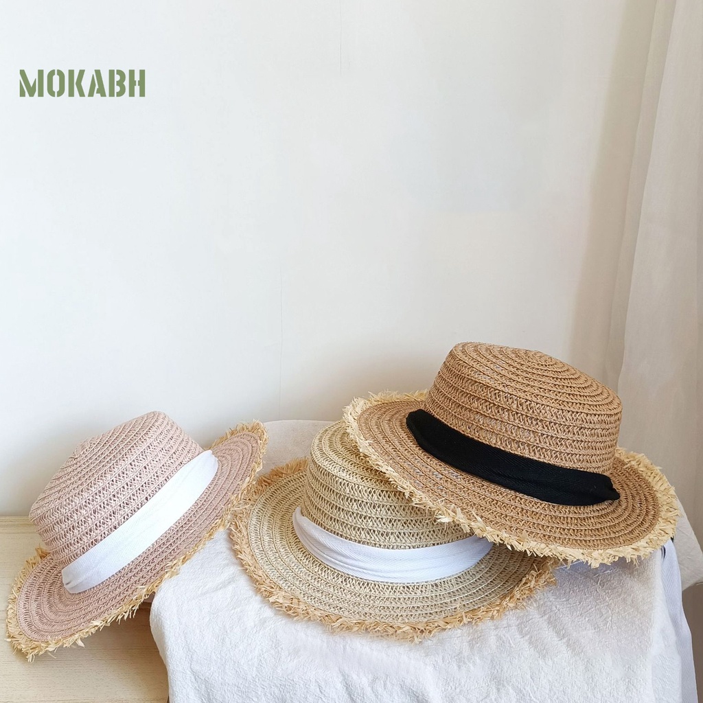 Nón Cối Rộng Vành Chống Nắng Chống Tia UV Màu Sắc Tương Phản Thời Trang Cho Nữ