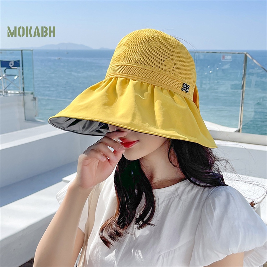 [Mok Abh] Mũ Lưỡi Trai Nửa Đầu Một Kích Thước Dùng Đi Biển Mùa Hè