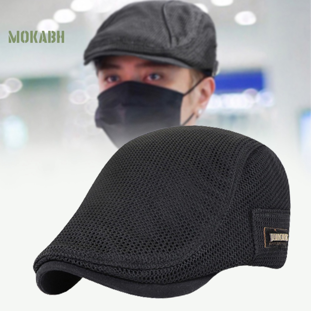 [Mok Abh] Mũ Beret Lưới Chống Nắng Có Thể Điều Chỉnh Kích Cỡ Dành Cho Nam