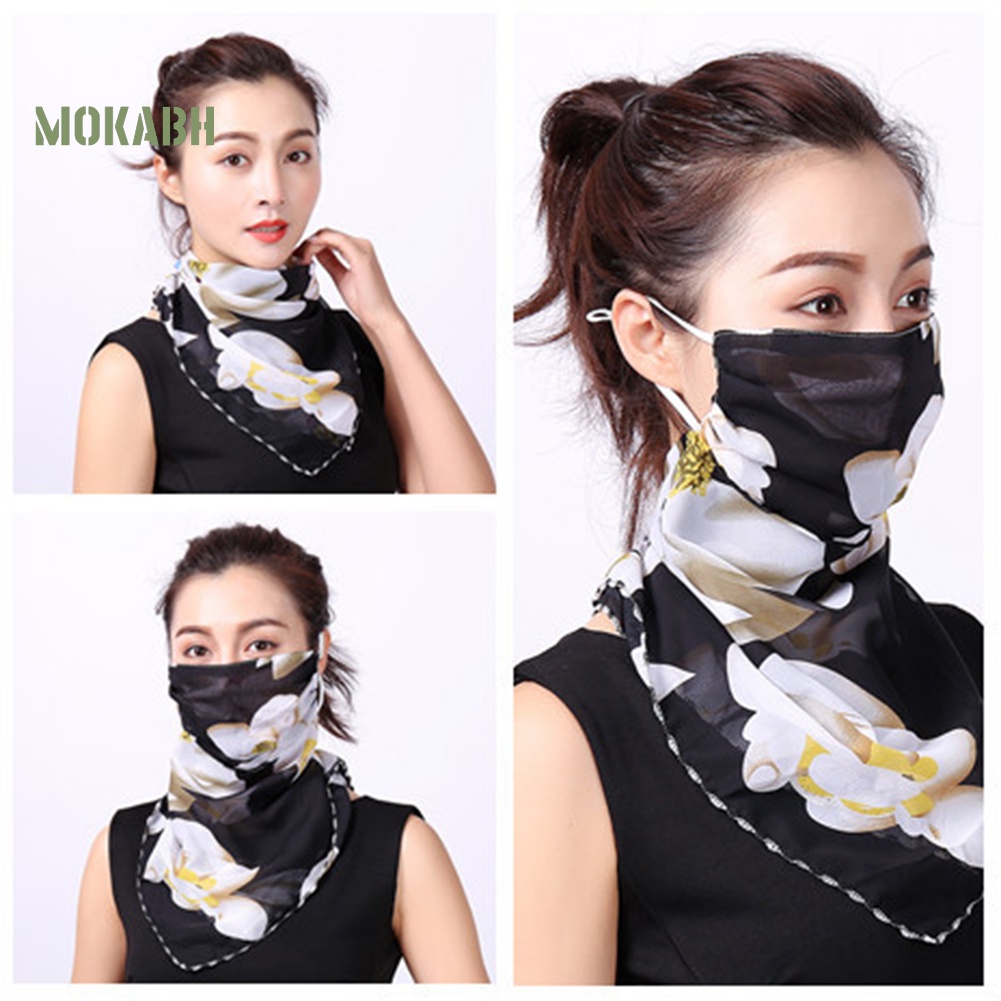 Khẩu Trang Chống Tia UV Chống Bụi Họa Tiết Hoa Dùng Khi Lái Xe Thể Thao Ngoài Trời Dành Cho Nữ