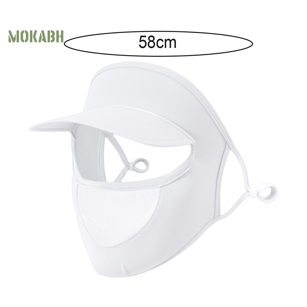[Mok Abh] Mũ Đi Xe Đạp Có Lỗ Thoáng Khí Với Vành Bịt Tai Che Mắt Và Mặt Bằng Lụa Lạnh Bảo Vệ Mặt Dùng Ngoà