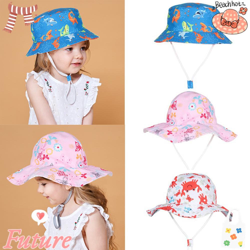 Nón Tai Bèo Che Nắng Thoáng Khí Họa Tiết Hoạt Hình Dễ Thương Cho Bé