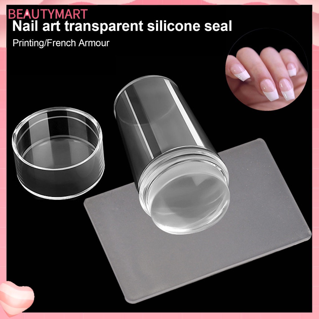 1 Bộ Dụng Cụ In Hình Móng Tay Bằng Silicon Trong Suốt Chuyên Nghiệp