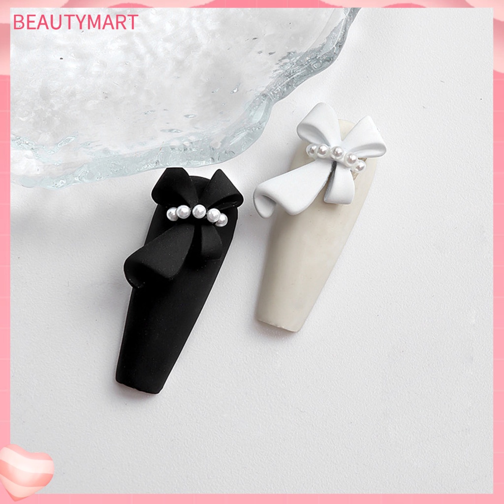 Set 5 Phụ Kiện Trang Trí Móng Tay Nghệ Thuật 3D Hình Nơ Bằng Nhựa Màu Sắc Sống Động Đa Năng DIY