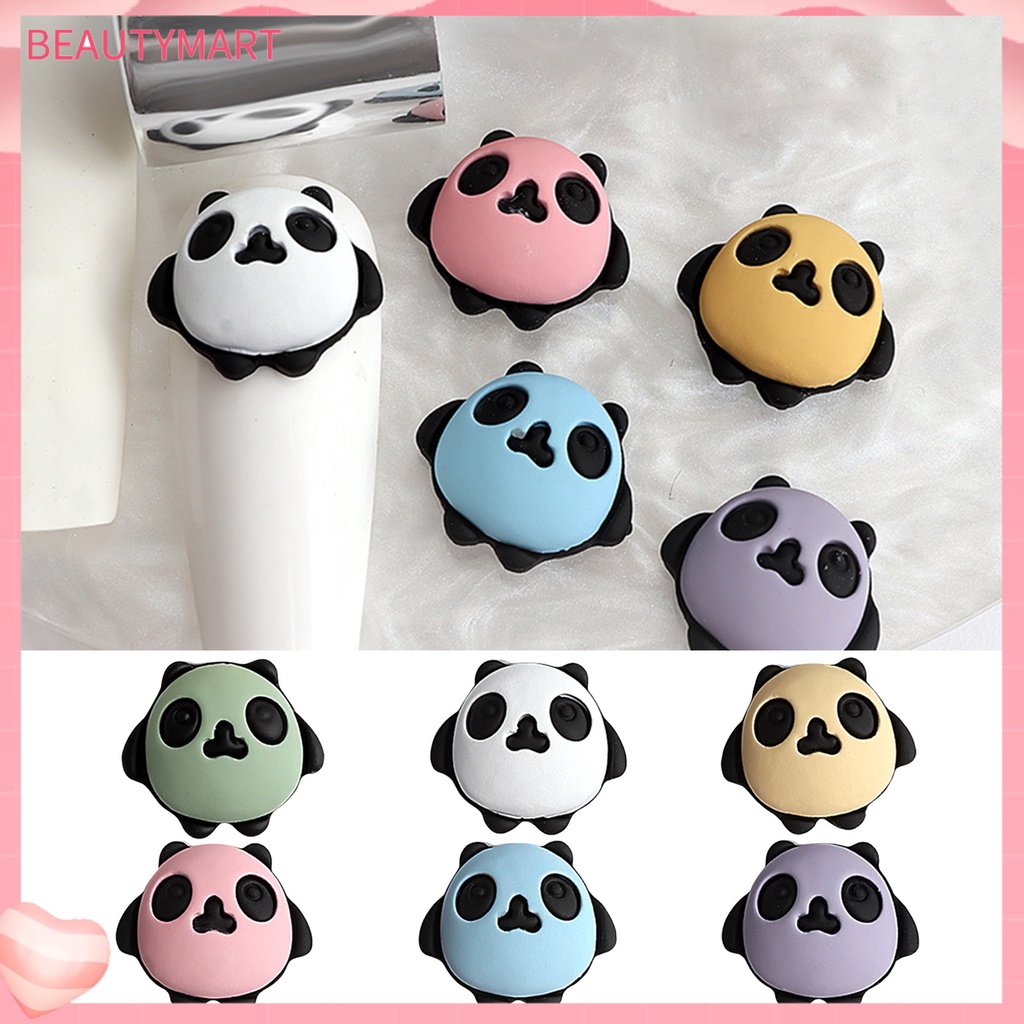 Bộ 5 Phụ Kiện Trang Trí Móng Tay Hình Gấu Trúc Hoạt Hình DIY