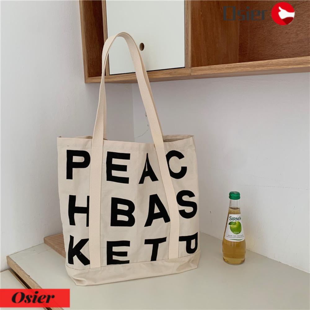 Túi Xách Du Lịch / Mua Sắm Họa Tiết Hoạt Hình Chữ Cái Bền Bỉ Phong Cách Harajuku