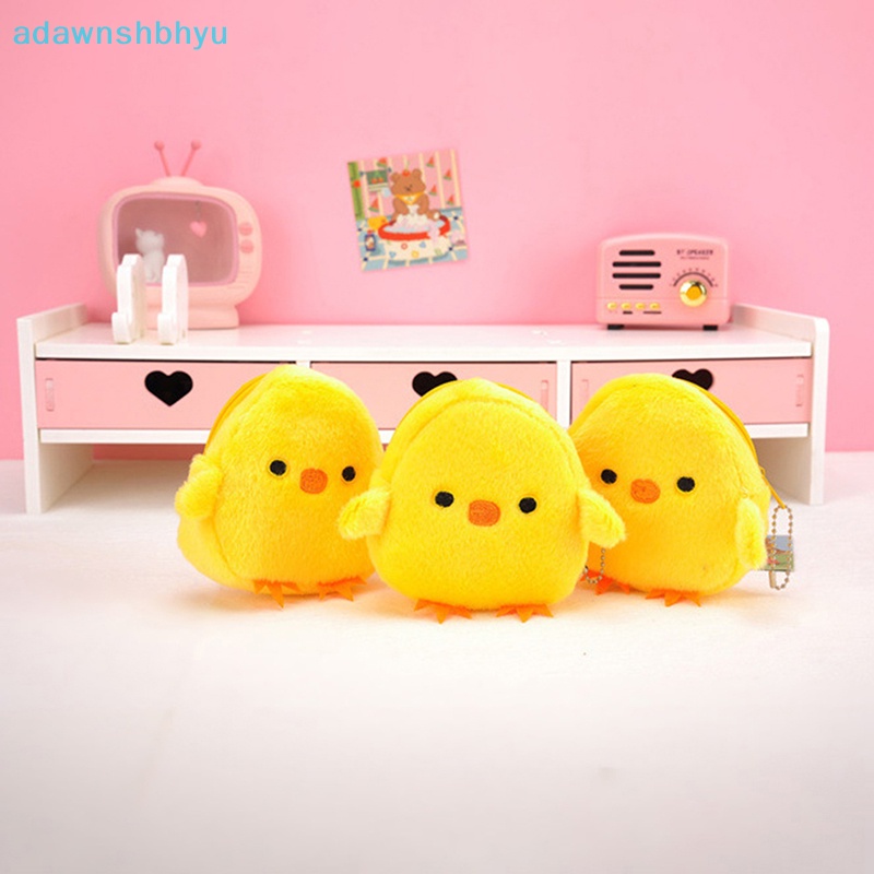 1 Ví Đựng Tiền Xu Mini Mềm Mại Hình Chú Gà Con Màu Vàng Dễ Thương