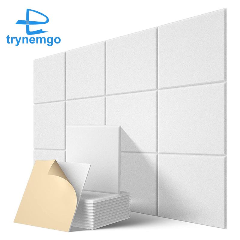 Set 12 Tấm Đệm Cách Âm Tự Dính 12X12X0.4 inch Cho Bảng Điều Khiển Acoustic