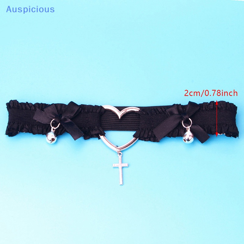 [AuspiciousV] Đai Nịt Bít Tất Ren Co Giãn Đính Nơ Trái Tim Phong Cách Gothic Lolita