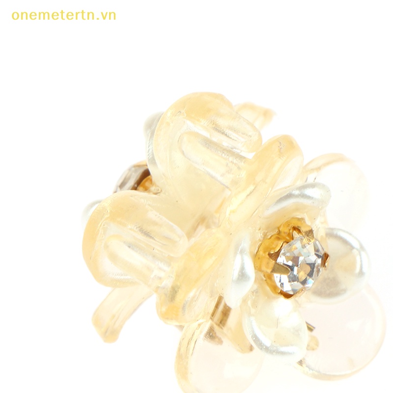 Set 10 Kẹp Tóc Hình Bông Hoa Mini Bằng Resin Dễ Thương