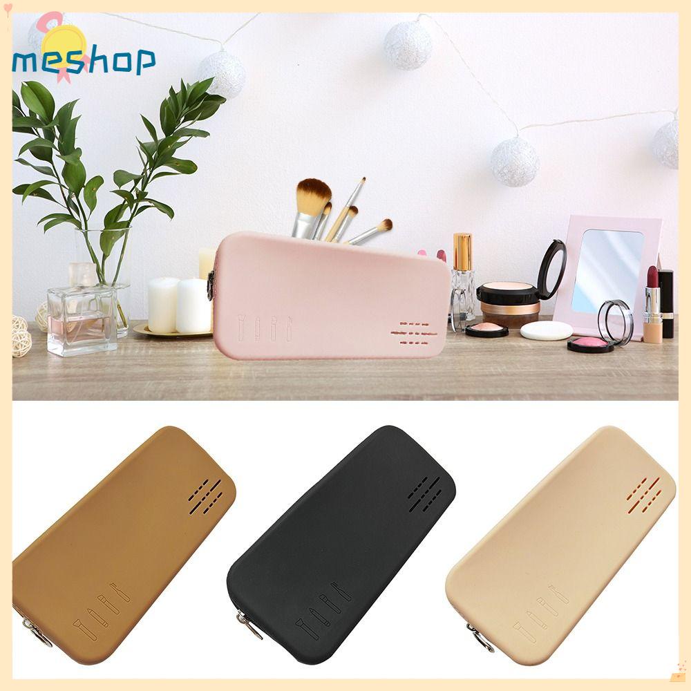 Túi Đựng Cọ Trang Điểm Hình Vuông Có Khóa Kéo Đơn Giản