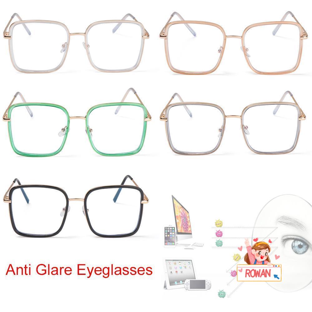 Mắt Kính Gọng Kim Loại Chống Ánh Sáng Xanh Trong Suốt Thời Trang Cho Nữ