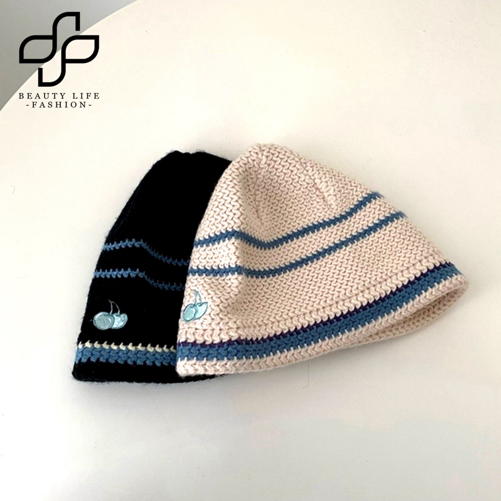 Nón Tai Bèo Chống Gió Màu Sắc Tương Phản Thời Trang Thu Đông Cho Nữ