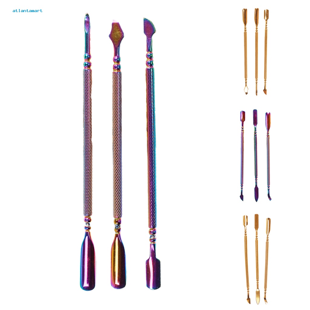 Túi Đựng Đồ Dùng Cao Cấp Tiện Dụng| Set 3 Dụng Cụ Làm Móng Bằng Thép Không Gỉ Tiện Dụng