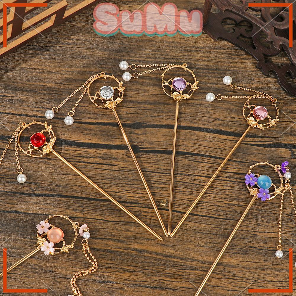 Trâm Cài Tóc Đính Tua Rua Phong Cách Retro Thời Trang