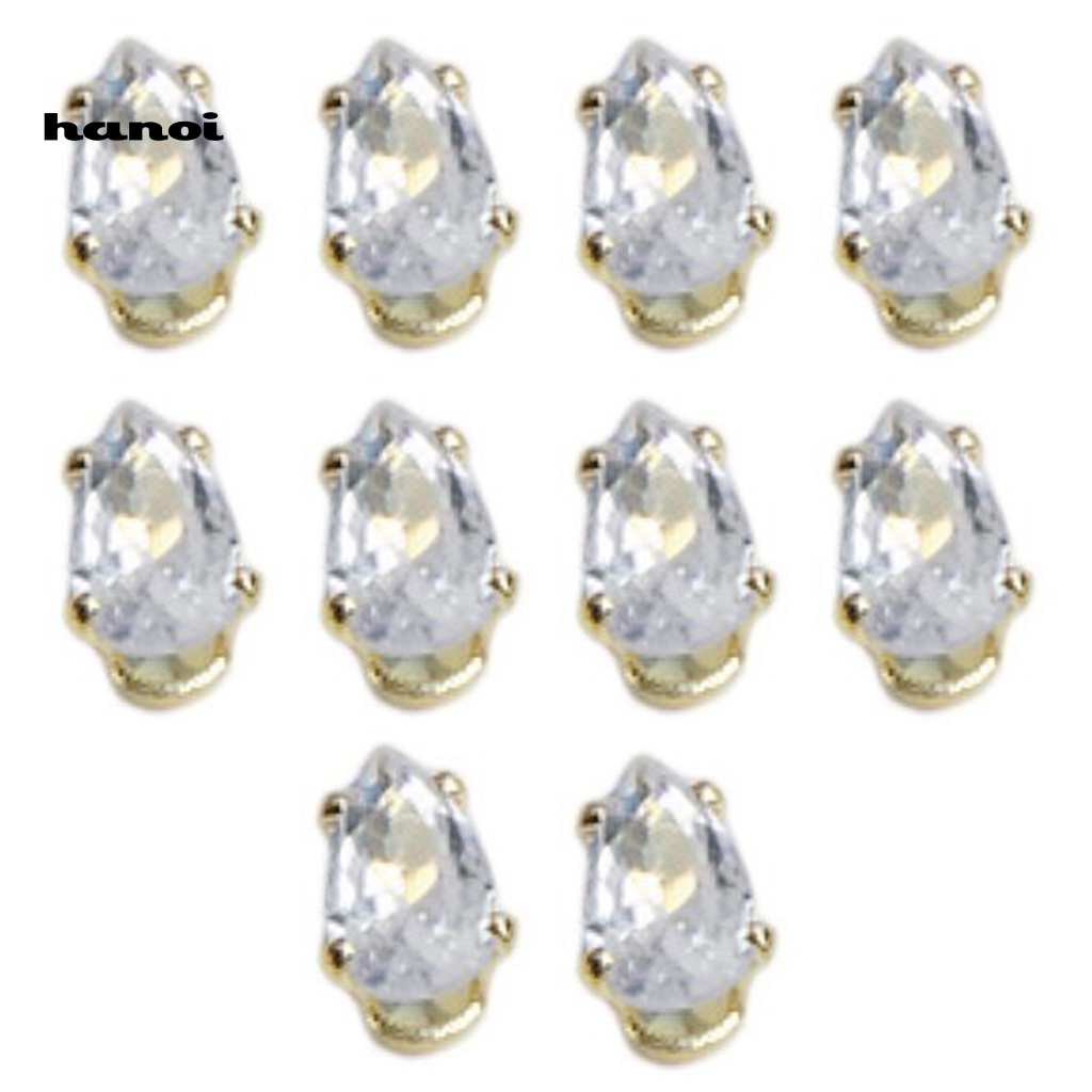 Set 10 Phụ Kiện Trang Trí Móng Tay Chống Trầy Chống Rơi Dễ Dán