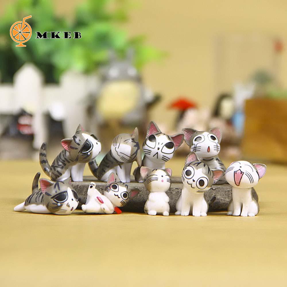 Set 9 Mô Hình Mèo Dễ Thương Trang Trí Tiểu Cảnh