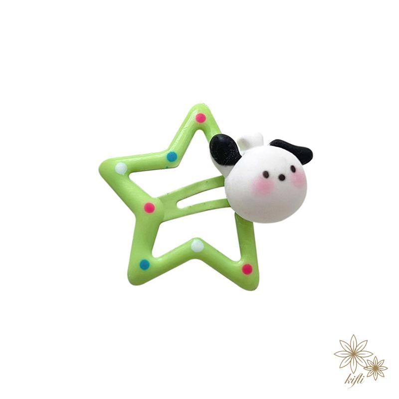 SANRIO Kẹp Tóc Hình Ngôi Sao Năm Cánh Họa Tiết Chấm Bi Dễ Thương Cho Nữ