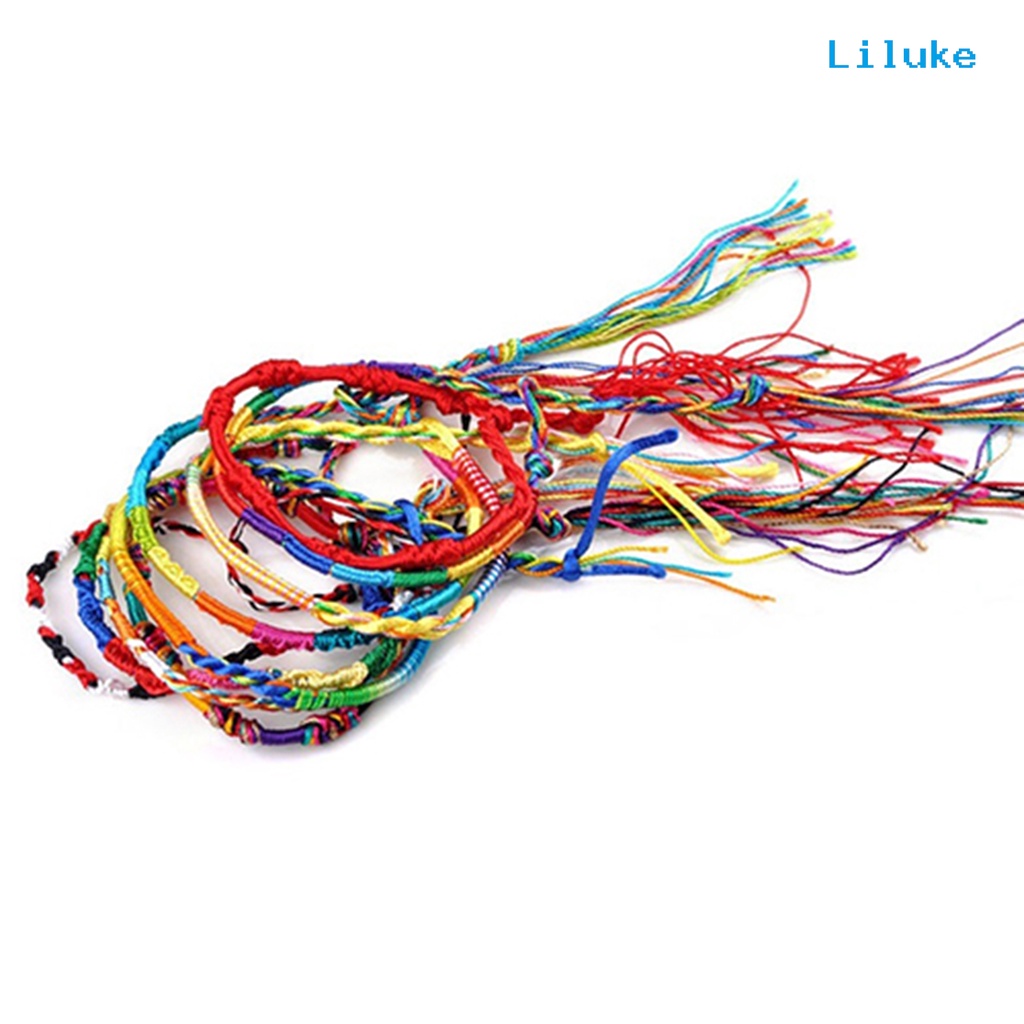 Set 20 Vòng Tay Dây Bện LK-20 Nhiều Màu Thời Trang Cho Nữ