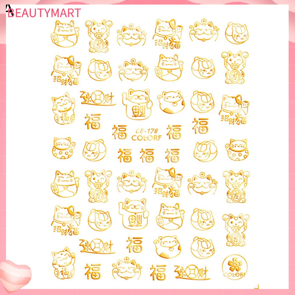 Miếng Dán Trang Trí Móng Tay Tự Dính Họa Tiết Bông Tuyết Năm Mới