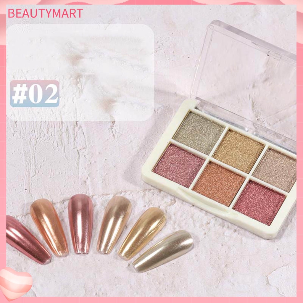 Bột Tráng Gương Màu Trơn Dùng Trang Trí Móng Tay DIY