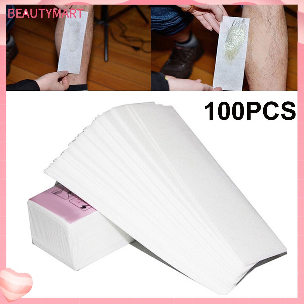 Bộ 100 Giấy Tẩy Lông Chân Không Dệt Dùng Một Lần Tiện Lợi