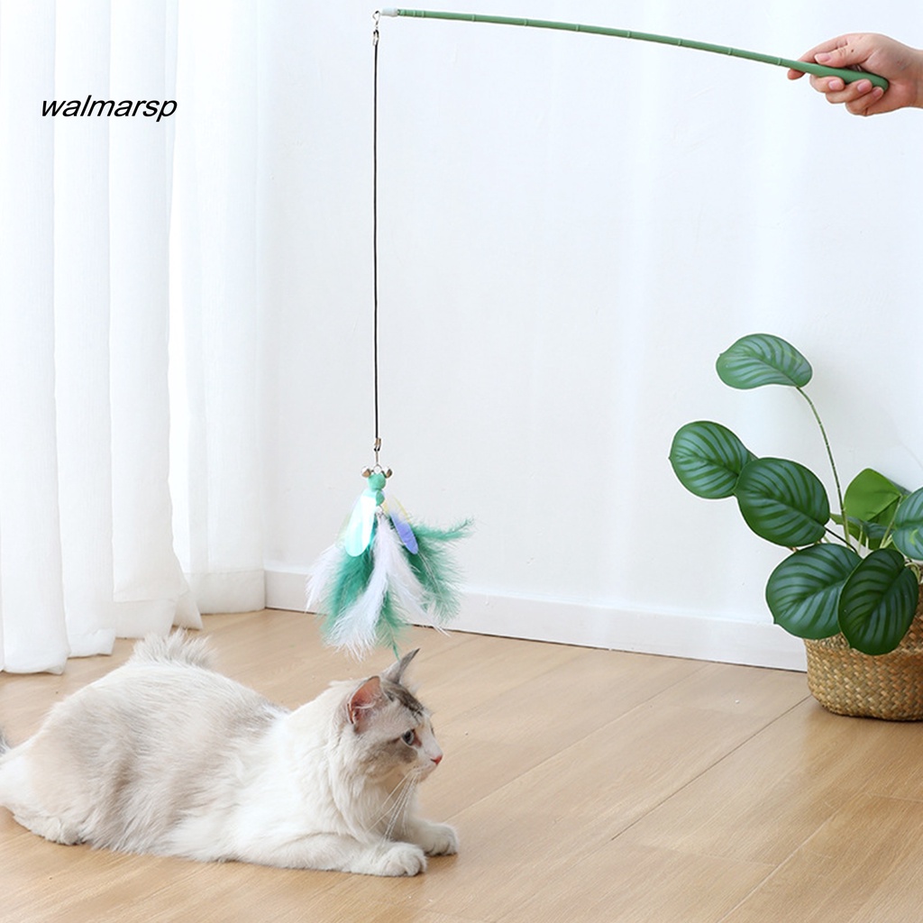 Gậy Trêu Mèo Gắn Lông Vũ Có Chuông Vui Nhộn