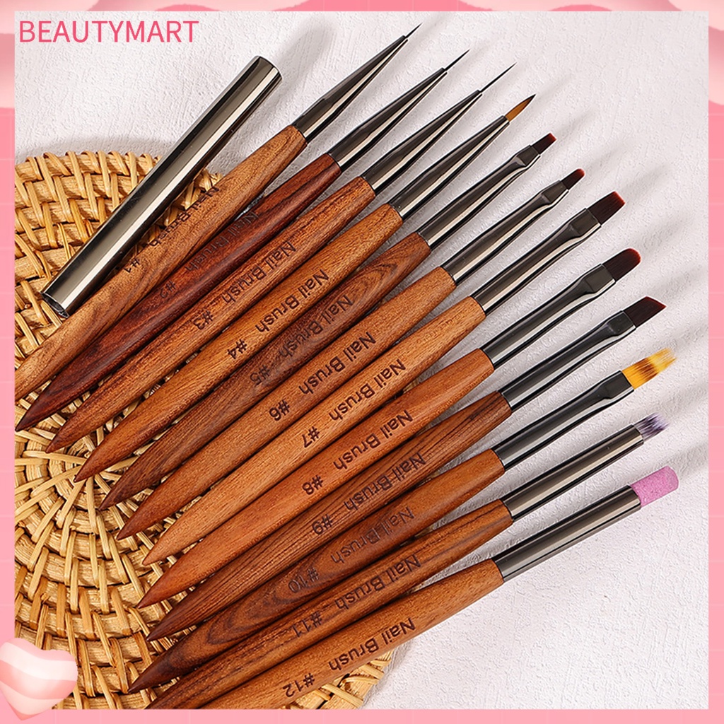 Cọ Vẽ Móng Nghệ Thuật Lông Mềm Không Đánh Dấu DIY Có Nắp Đậy