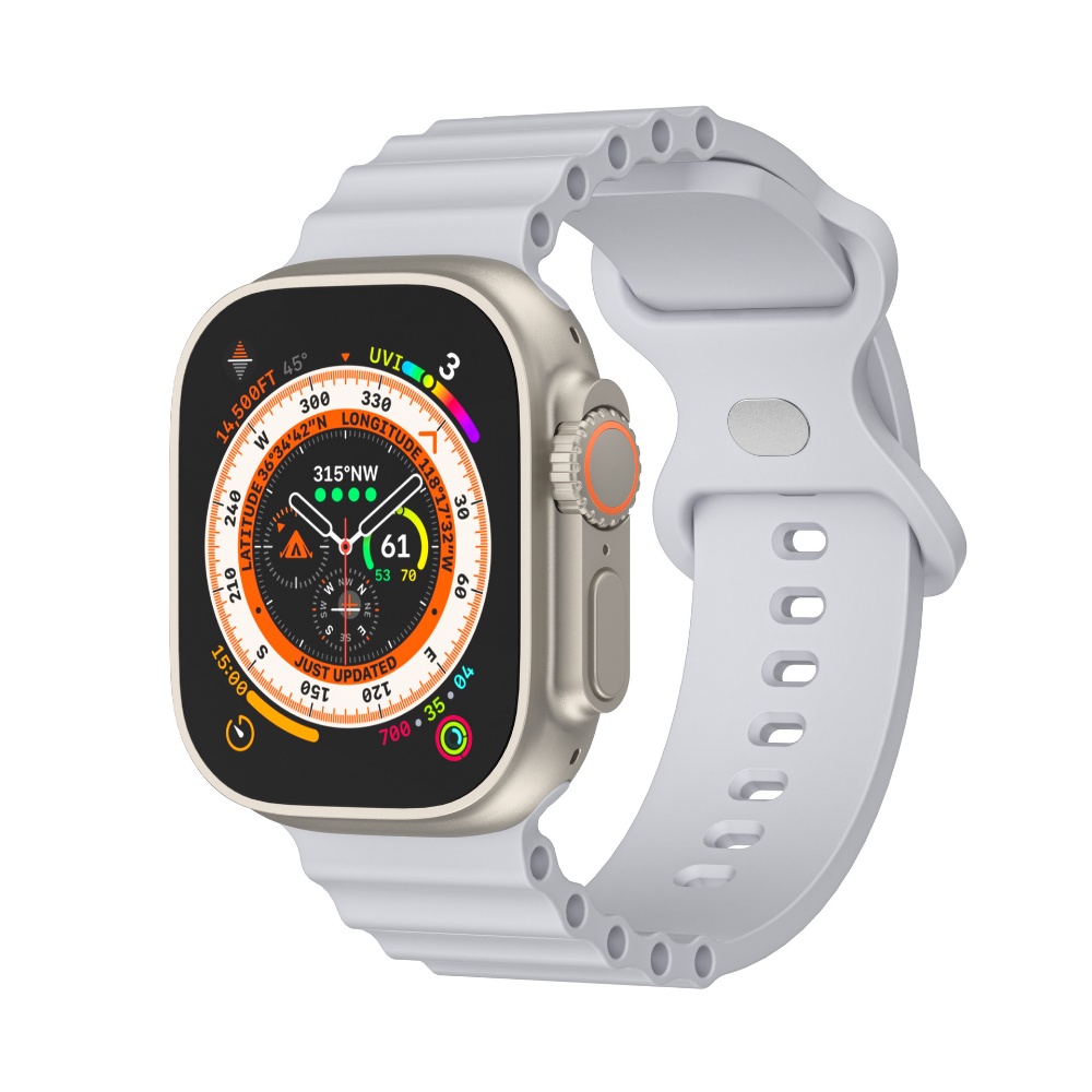 Dây Đeo Đồng Hồ Bằng silicone Chống Nước Cho iWatch Ultra serie 7 6 5 3 se 8 Ocean 49mm 45mm 44mm 40mm 42mm