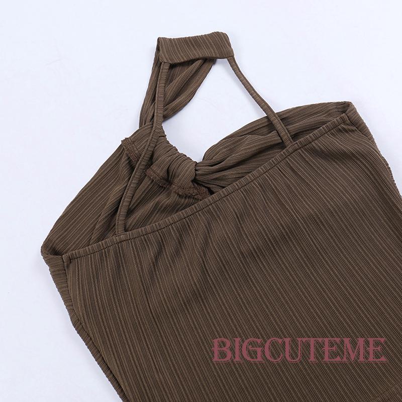 Áo Croptop Sát Nách Màu Trơn Lệch Vai Thời Trang Mùa Hè Cho Nữ