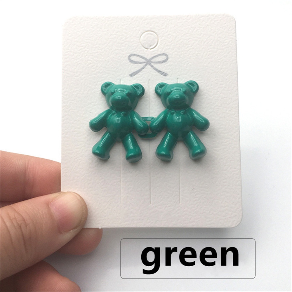 Set 2 Nút Cài Kim Loại Hình Gấu Có Thể Tháo Rời Dành Cho Quần Jean Giảm Đau / Cài Nút