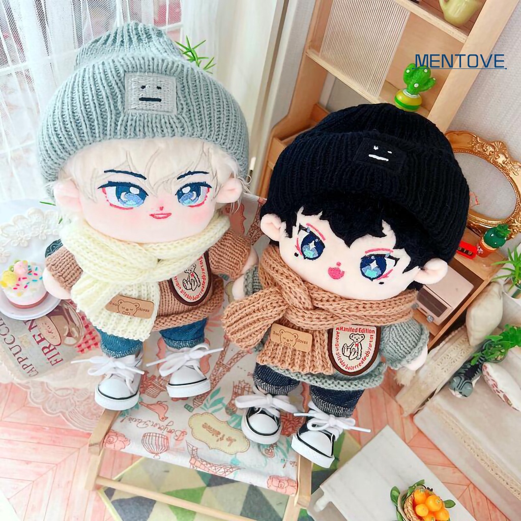 Áo Sweater Vải Cotton Dệt Kim 20cm In Hình Gấu Dễ Thương Cho Búp Bê