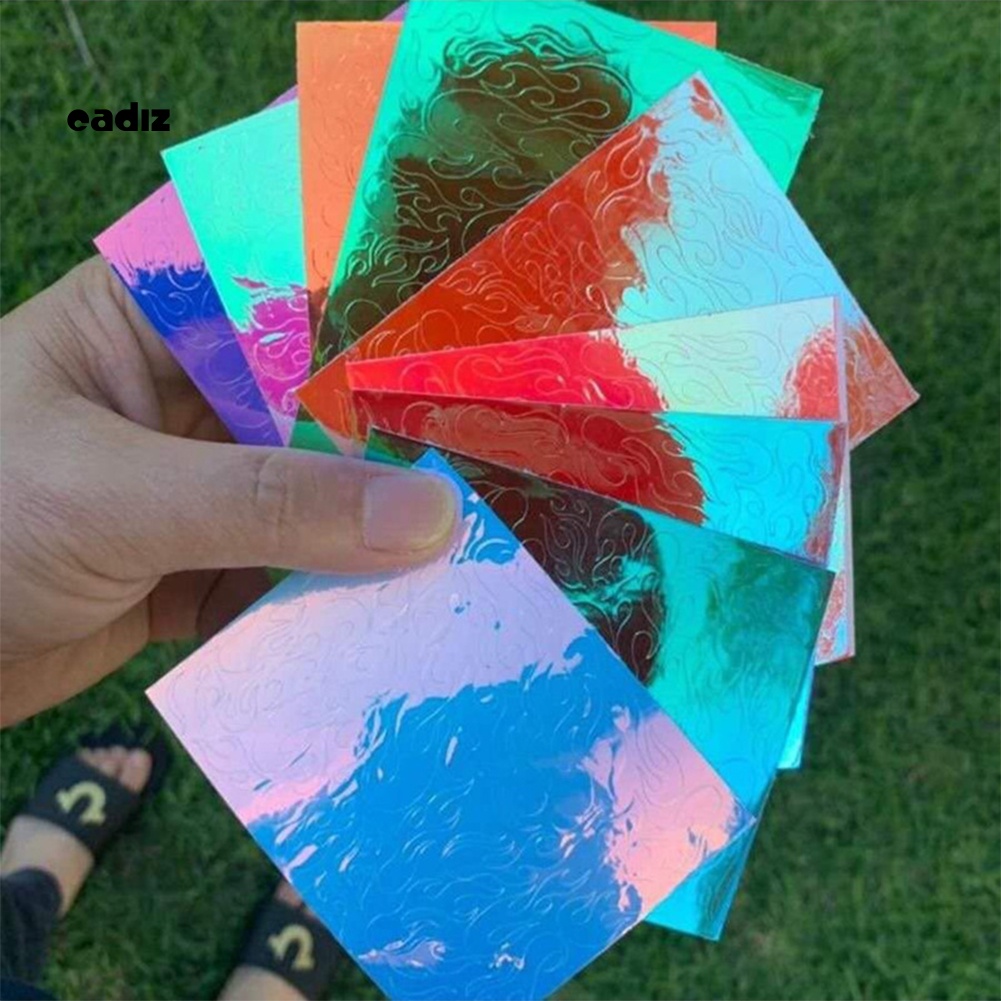 Set 1 / 16 Miếng Dán Trang Trí Móng Tay Hình Ngọn Lửa DIY