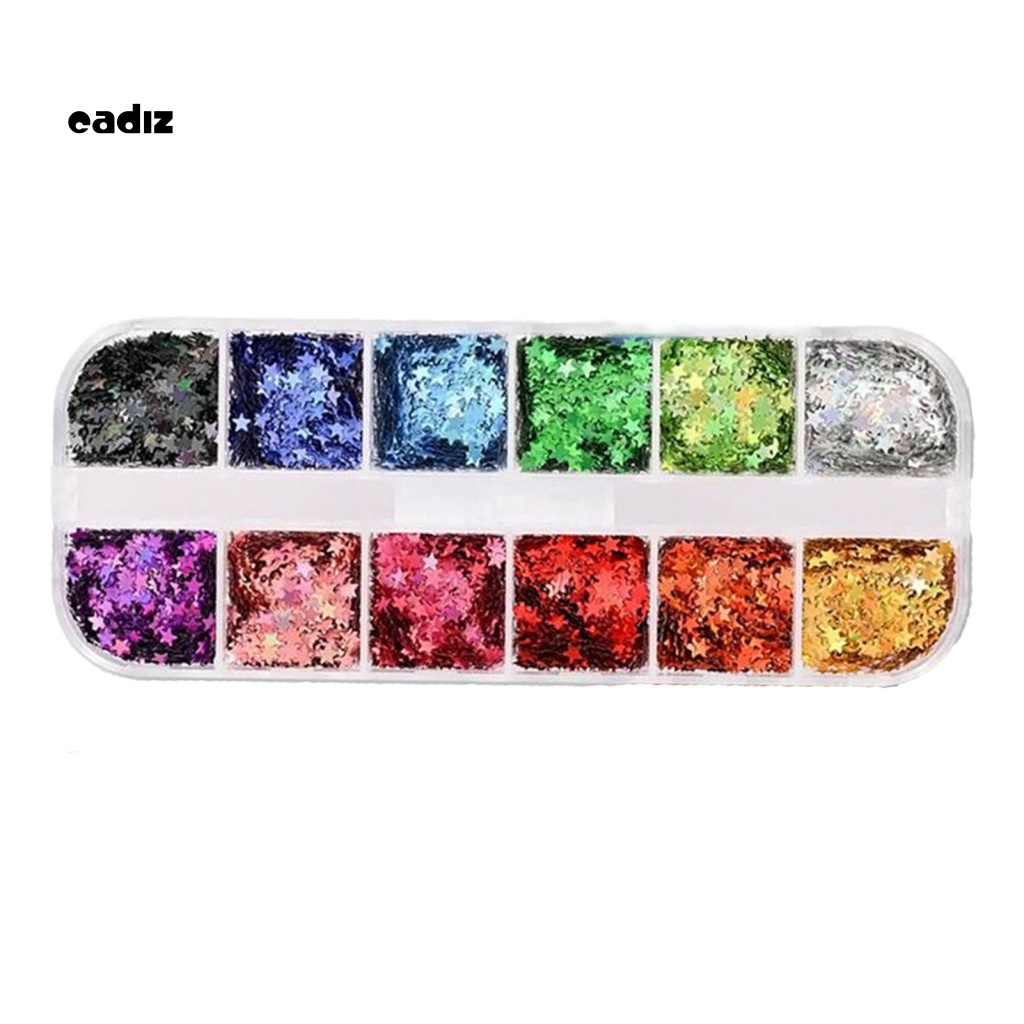 Hộp Sequin Lấp Lánh Nhiều Màu Sắc Dùng Để Trang Trí Móng Nghệ Thuật