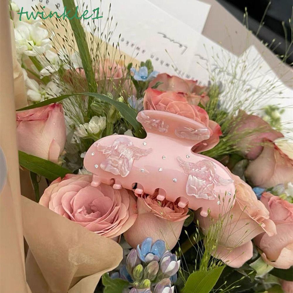 Kẹp Tóc Hình Cá Mập / Cánh Trái Tim Lấp Lánh Thanh Lịch Sáng Tạo Cho Nữ