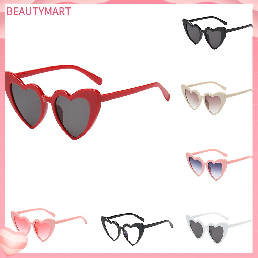 Kính Mát Hình Trái Tim Chống Tia UV Thời Trang Cho Nữ