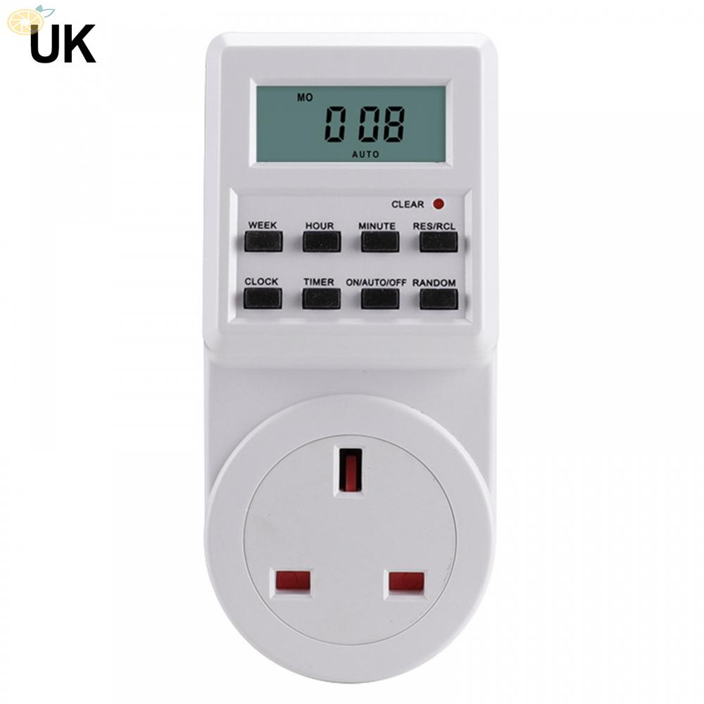【VARSTR】1PC NEW Digital LCD Plug-In UK Socket Power Saving Timer Switch Socket