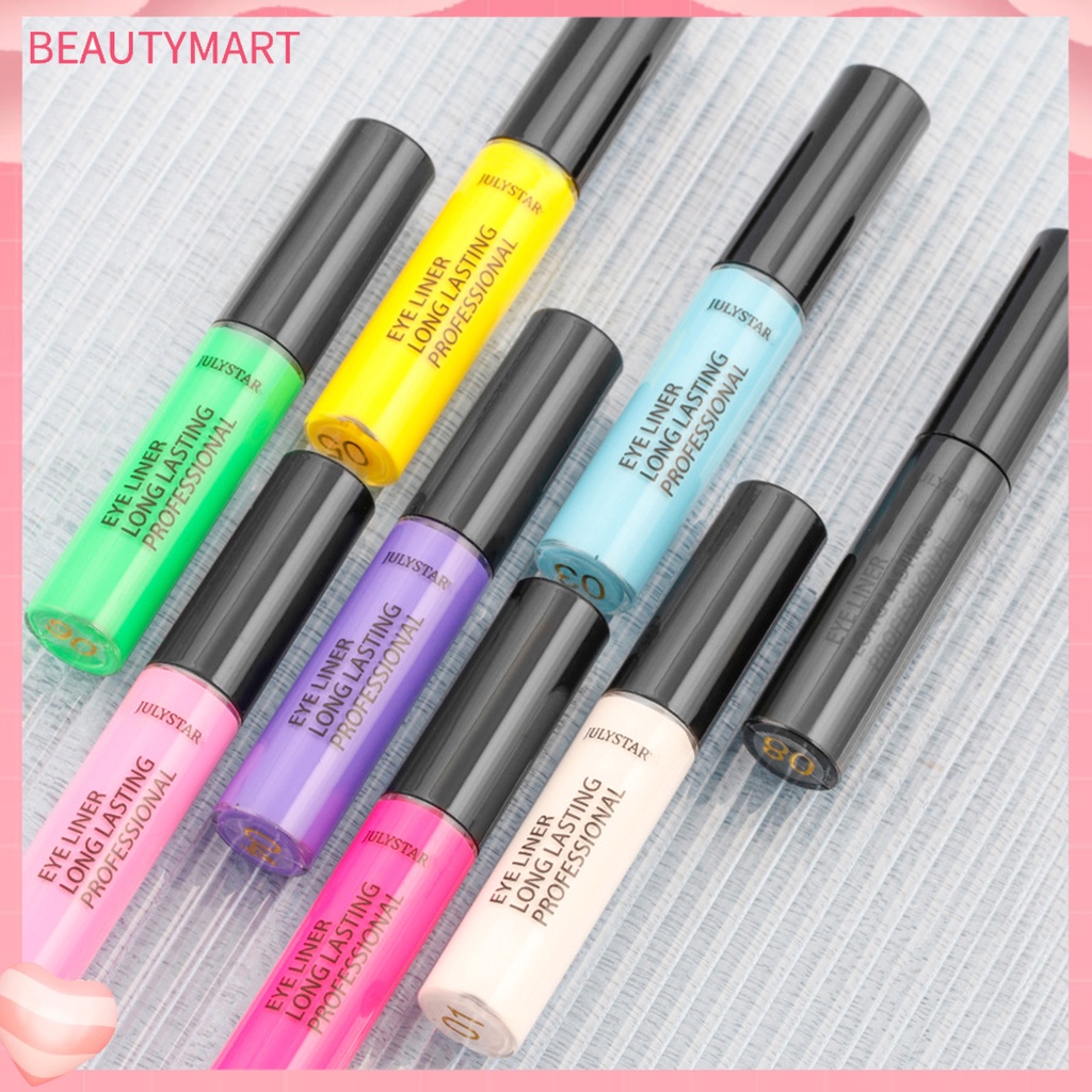 Set 8 Bút Kẻ Mắt Dạng Lỏng 2.5ml Màu Sắc Tự Nhiên Không Phai Màu