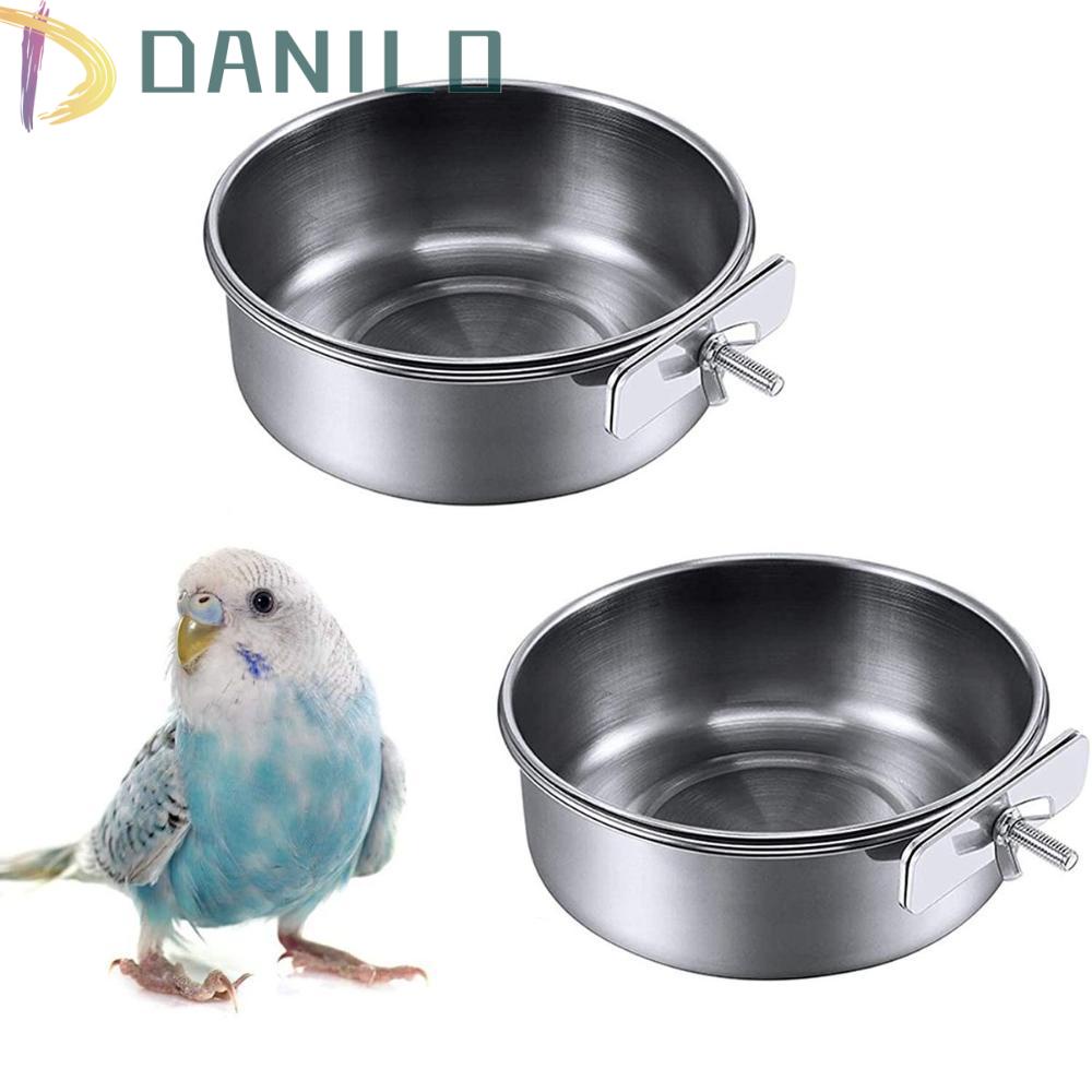 Đĩa Đựng Thức Ăn Bằng Thép Không Gỉ Cho Chim Cảnh / Hamster