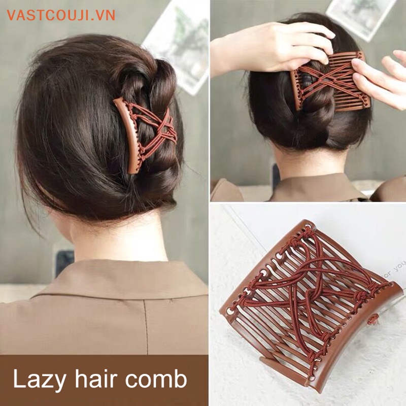 Lược Cài Tóc Co Giãn Phong Cách Vintage Sáng Tạo Cho Nữ